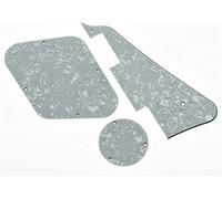 Dopro White Pearl LP Pickguard & Rear Plate Switch Plate Cavity Covers for USA Les Paul