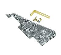Dopro Zebra Stripe LP Guitar Pickguard with Gold Bracket for Epiphone Les Paul