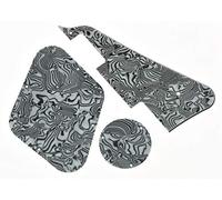 Dopro Zebra Stripe LP Pickguard & Rear Plate Switch Plate Cavity Covers for Epiphone Les Paul