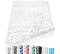DOPROP Extra Long Anti-Slip Bathtub Mat - 100x40 cm Clear Bath Mat with Strong Suction Cups, Non-Slip Shower Floor Mat for Elderly, Children, Adults - Waterproof Safety Grip for Tub & Bath