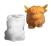 Dopsyesn Animal Silicone Molds | Resin Molds for Figurines | Highland Cow Design Mould Food Grade for Baking Crafts Ice Cake Candle Wax Gummy Soap Chocolate Jelly Snack Making