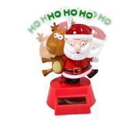 Dopsyesn Car Dashboard Decor | Solar Swinging Deer Santa Claus Model for Tabletop - Cute Collectible Dolls, Car Interior Supplies for Truck Shelf Automotive Pickup Desk Den Trailer