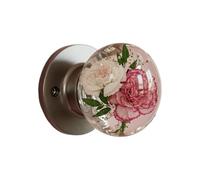 Dopsyesn Door Handle,Retro Round Resin Epoxy Flower Door Knob | Heavy-Duty Smooth-Turning Bedroom Doorknobs, Artistic Home Decoration for Storage Room Entry Studio Apartment Bathroom
