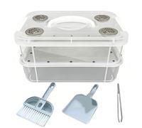Dopsyesn Mealworm Breeding Box,Transparent Corn Worm Feeding Farm Bins | Live Mealworm Breeding Box - for Sugar Gliders Reptiles Birds Lizards Bearded Dragon Frogs Tortoises