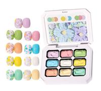 Dopsyesn Painting Gel | Vibrant Gel Nail - 9 Colors Art Glue Palette for Sculpture, Drawing, Molding, Decoration, Manicure, Salon, Home, Girls, Women