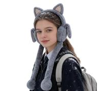 Dopsyesn Winter Earmuffs for Women,Plush Warm Protector | with Movable Rabbit Ears Girls Ear Muffs | for Commuting, Outdoor, Running, Cycling, Fall, Snowboarding, Lady, Youth, Kids