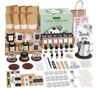 DOPXXBB Complete Candle Making Kit, DIY Candle Making Supplies for Adults, Include Soy Wax, Candle Cups & Tins Candle Wicks & Light Aroma Type Scents, Liquid Dyes & More
