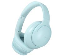 DOQAUS Bluetooth Headphones Over Ear, 90H Playtime, 3 EQ Mode, HiFi Stereo Bass, Soft Earmuff, Foldable Headphones for Phone/PC (Blue)