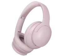DOQAUS Bluetooth Headphones Over Ear, 90H Playtime Bluetooth 5.3 Wireless, 3 EQ Mode, HiFi Stereo Bass Headphones with Mic, Soft Earmuff, Foldable for Phone/PC (Pink)