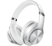 DOQAUS Bluetooth Headphones Over Ear, 90H Playtime, Bluetooth 5.3 Wireless Headphones, 3 EQ Mode, Foldable Hi-Fi Stereo Bass Headphones Wireless, Soft Earpad, Built-in Mic, for Phone PC Travel(Silver)