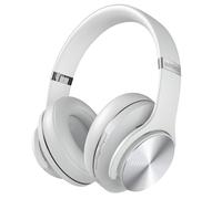 DOQAUS Bluetooth Headphones Over Ear, 90Hrs Playtime, BT5.3 Wireless Headphones with Mic, 3 EQ Mode, Foldable Headphones with HiFi Stereo Sound, Soft Protein Earmuffs, for PC Mobile Phone(Light Grey)