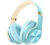 DOQAUS Bluetooth Headphones Over Ear, Wireless Headphones with Mic, 90 Hours Playtime, 3 EQ Modes, Foldable Headphones Wireless with Soft Memory Protein Earpad, Bluetooth 5.0,for Phone/PC/Tablet(Blue)