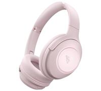 DOQAUS Bluetooth Headphones Wireless, 70H Playtime Bluetooth 5.3 Wireless Headphones Over Ear, 3 EQ Modes, Hifi Stereo Foldable Headphones with Microphone, Soft Earpads, for Phone PC Travel(Pink)
