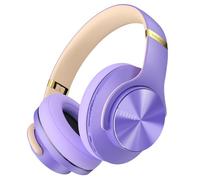 DOQAUS Bluetooth Headphones Wireless, 90H Playtime, Bluetooth 5.3 Wireless Headphones Over Ear, 3 EQ Mode, Foldable Hi-Fi Stereo Bass Headphones, Soft Earpad, Built-in Mic, for Phone PC Travel(Purple)