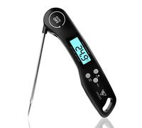 DOQAUS Digital Meat Thermometer Instant Read Food Thermometer with Backlight LCD Screen Foldable Long Probe Auto OnOff Perfect for Kitchen BBQ W