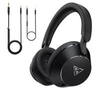 DOQAUS HD1 DJ Headphones Wired Over Ear - 50mm Neodymium Drivers Studio Monitor Headphones with Dual 6.35mm & 3.5mm Jacks, Adjustable Hi-Fi Headphone & Pro Audio Kit for DJ/PC/Recording (Black)