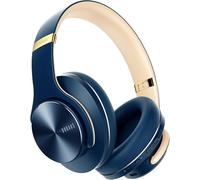 DOQAUS Wireless Bluetooth Headphones, 3 Modes EQ/90 Hours Playback/Bluetooth 5.3 Bluetooth Headphones, Bluetooth Headphones with Microphone and 40 mm Controller, for Mobiles/TV/PC/Home-Navy Blue
