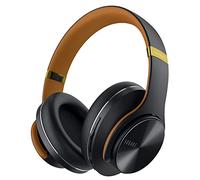 DOQAUS Wireless Headphones Over Ear, Bluetooth Headphones Over Ear with 3 EQ Modes, 90Hrs PlayTime Wireless Headphones,HiFi Stereo Foldable Headset with Microphone for PC Cellphone Tablet(Black Brown)