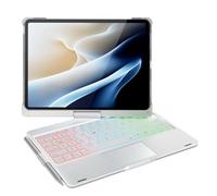 doqo for iPad Air 11 and iPad Pro 11 case with keyboard,360° Rotatable Keyboard case for iPad Air 11 M3 2025/M2 2024,air 5th,4th 10.9,iPad Pro 11(4th,3rd,2nd,1st Gen)with Multi-Touch Trackpad (Silver)