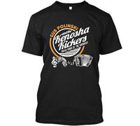 DOQU NWT Gus Polinski and The Kenosha Kickers Music Graphic Art Vintage T-Shirt S-4XL BlackLarge
