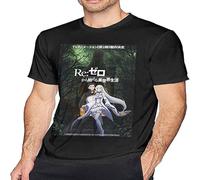 DORA A AREAM Men's Rezero Starting Life in Another World Short Sleeve T-Shirt S Black