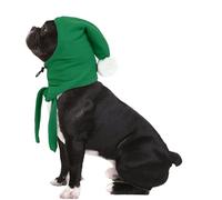 DORA BRIDAL Dog Santa Hat, Adjustable Dog Christmas Hat and Scarf, Chrisrtams Holiday Custom Outfit for Pet Cat, Green, M
