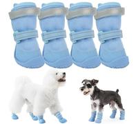 DORA BRIDAL Dog Shoes for Small Dogs, 3D Mesh Breathable Dog Boots & Paw Protectors for Hot Pavement Summer, Rubber Sole Anti-Slip Dogs Booties for Winter Snow, Mud, Outdoor Walking