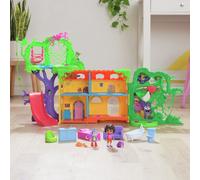 Dora, Explore & Play Rainforest Casita Playset, Dora and Boots Figures, Doll's house Furniture, Bilingual Phrases, Kids Toys for Girls and Boys Ages 3 and Up