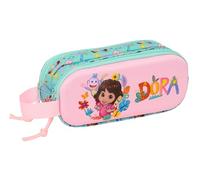 DORA - Double 3D Pencil Case, Children's Pencil Case, Ideal for School Ages, Comfortable and Versatile, Quality and Resistance, 21 x 6 x 8 cm