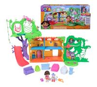 Dora, Explore & Play Rainforest Casita Playset, Dora and Boots Figures, Doll's house Furniture, Bilingual Phrases, Kids Toys for Girls and Boys Ages 3 and Up
