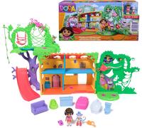 Dora, Explore & Play Rainforest Casita Playset, Dora and Boots Figures, Doll's house Furniture, Bilingual Phrases, Kids Toys for Girls and Boys Ages 3 and Up