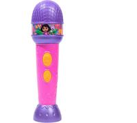 DORA Rainforest Music Microphone Approx. 22 cm with 4 Songs and 8 Sound Effects from the Popular TV Series, Adjustable in German or Italian Interactive Singing Fun for Children from 3 Years