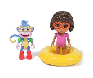 Dora Splash Adventure Pack Bath With Boots Figures poseable heads and limbs 3+