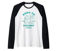 Dora The Explorer Born to Explore Since 2000 Raglan Baseball Tee