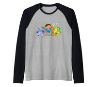 Dora The Explorer Classic Logo with Boots and Swiper Raglan Baseball Tee