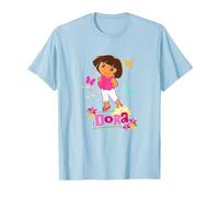 Dora The Explorer Colorful Butterflies Springtime T-Shirt, Men, Baby Blue, 3X-Large