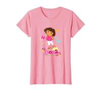Dora The Explorer Colorful Butterflies Springtime T-Shirt, Women, Pink, Large