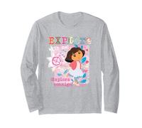 Dora The Explorer Explore with Me! Textured Design Long Sleeve T-Shirt