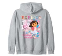 Dora The Explorer Explore With Me! Textured Design Zip Hoodie