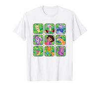 Dora the Explorer Group Shot Characters Boxes Colourful Logo T-Shirt