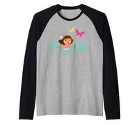 Dora The Explorer with Butterflies Raglan Baseball Tee
