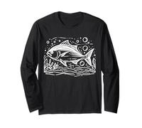 Dorado Line Art Fish Lover Long Sleeve T-Shirt
