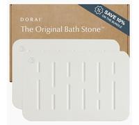 Dorai Home Bath Diatomite Stone Bath Mat, 60 x 39 cm (Pack of 2), Diatomite Stone Non Slip Bath Mat, Rain Slate