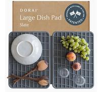 Dorai Home Dish Pad - Diatomaceous Earth Stone Drying Mat for Kitchen Counter - Quick Drying -Stone Dish Drying Mat for Kitchen - (24.6" x 16.5")