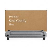 Dorai Home Sink Caddy - Dries Instantly and Prevents Moisture Buildup - Stainless Steel Feet with Rubber Bottom - Functional Design Created for The Modern Home - Slate