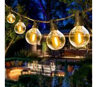Doraimuni Outdoor Festoon Lights Mains Powered 30M/100FT - Waterproof Garden Lights Outdoor String Lights with 50+2 G40 Shatterproof Bulbs for Garden, Yard, Wedding, Backyard, Terrace, Party, Patio
