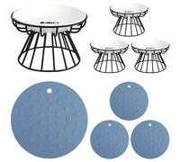 Dorakitten 4Pcs Cat Bowl, Ceramic Raised Cat Food Bowl, Elevated Pet Bowl,Anti Vomiting Cat Feeding Bowl, Non Slip Cat Dish, Protect Pet's Spine Make Cats Feel Comfortable, Dishwasher Safe