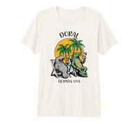 Doral Florida USA Funny Manatee Alligator Design Premium T-Shirt