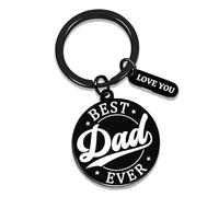 Doraler Fathers Day Keychains Gift for Dad Best Dad Ever Birthday Gifts from Daughter Son Present for Him New Daddy Gifts First Time Birthday Gift for Valentines Day Cool Metal Keyrings Jewelry