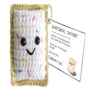 Doraler Good Luck in New School Gifts,Back to School Presents,Positive Crochet Plants Emotional Support Plushies,Pocket Hug Wool Gifts for Colleagues Student Women Men Exam Birthday